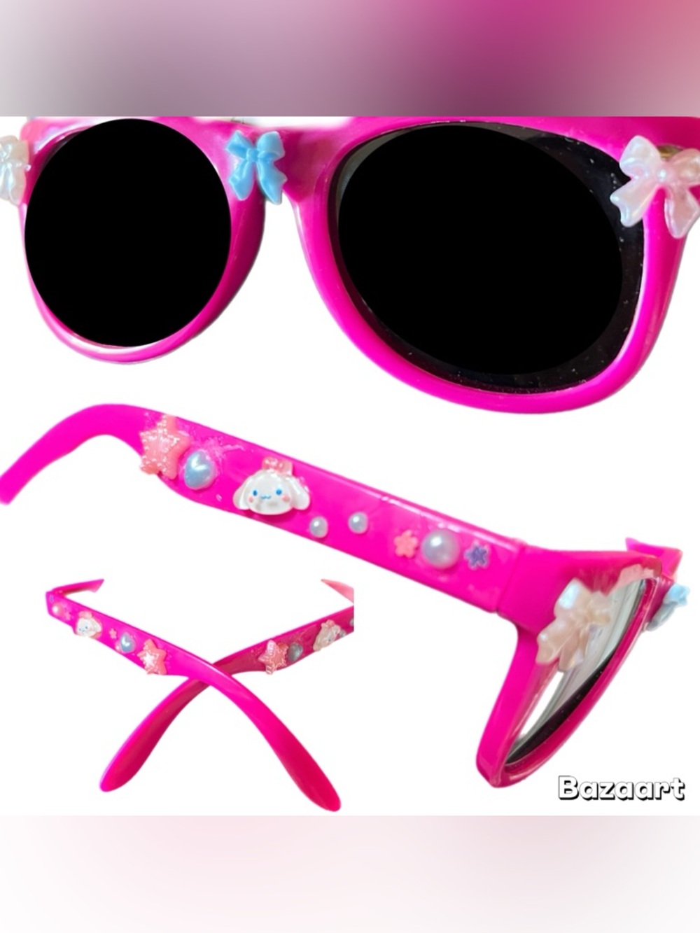 Pink Sunglasses for your lil One. Super Cute Kids Shades Handmade just for them.